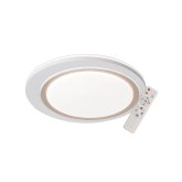 Plafonnier LED dimmable Bakar 35W Ø37 cm blanc et doré, dimmable compact